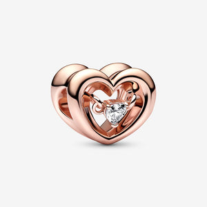 Radiant Heart &amp; Floating Stone Charm