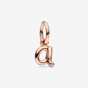 Letter a Script Alphabet Dangle Charm