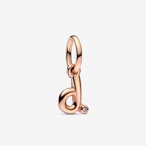 Letter d Script Alphabet Dangle Charm