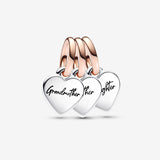 Two-tone Splittable Family Generation of Hearts Triple Dangle Charm