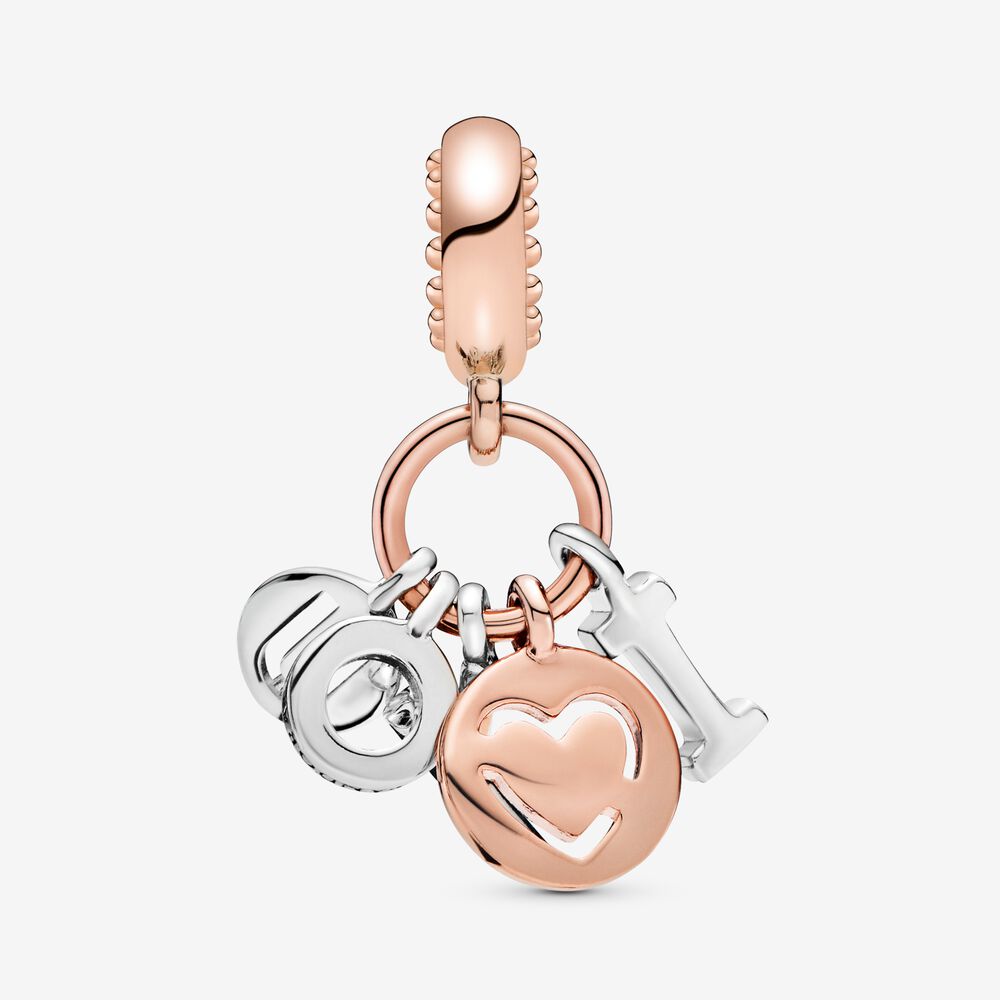 Pandora I Love You Letters Dangle Charm 786596CZR