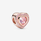 Pandora Sparkling Pink Heart Charm 787608NPM