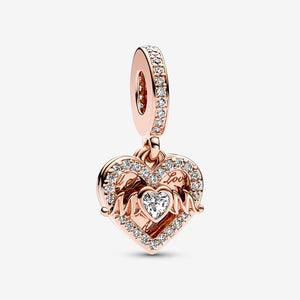 Heart &amp; Mom Dangle Charm