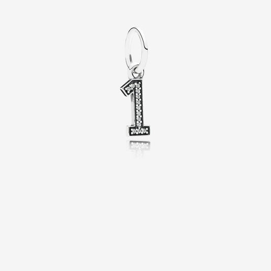 Pandora Number One Pendant Charm 791339CZ