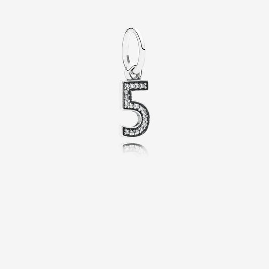 Pandora Number Five Pendant Charm 791343CZ