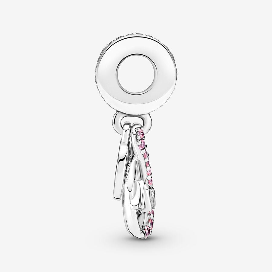 Mom Infinity Pav&eacute; Double Dangle Charm