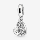 Pandora Forever Friends Heart Dangle Charm 791948CZ