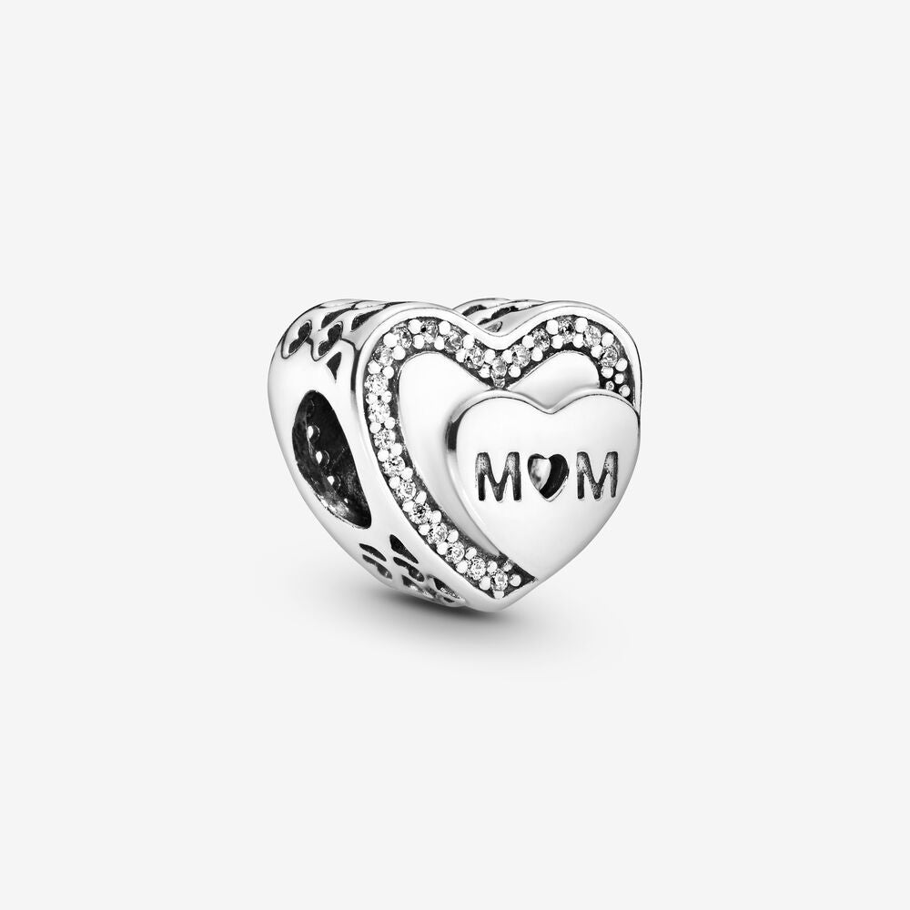 Pandora Sparkling Mom Heart Charm 792070CZ