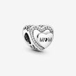 Pandora Sparkling Mom Heart Charm 792070CZ