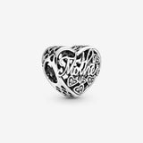 Pandora Mother & Son Script Openwork Charm 792109CZ