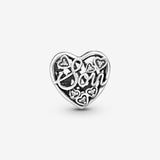 Pandora Mother & Son Script Openwork Charm 792109CZ