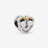 Pandora Disney The Lion King Simba & Nala Heart Charm 798044NPRMX