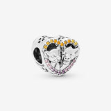 Pandora Disney The Lion King Simba & Nala Heart Charm 798044NPRMX