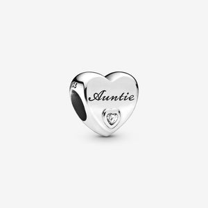 Pandora Auntie Love Heart Charm 798261CZ