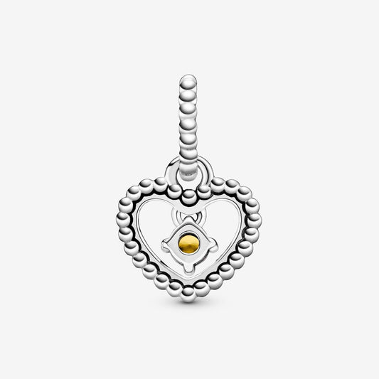 Pandora Honey Beaded Heart Dangle Charm 798854C11