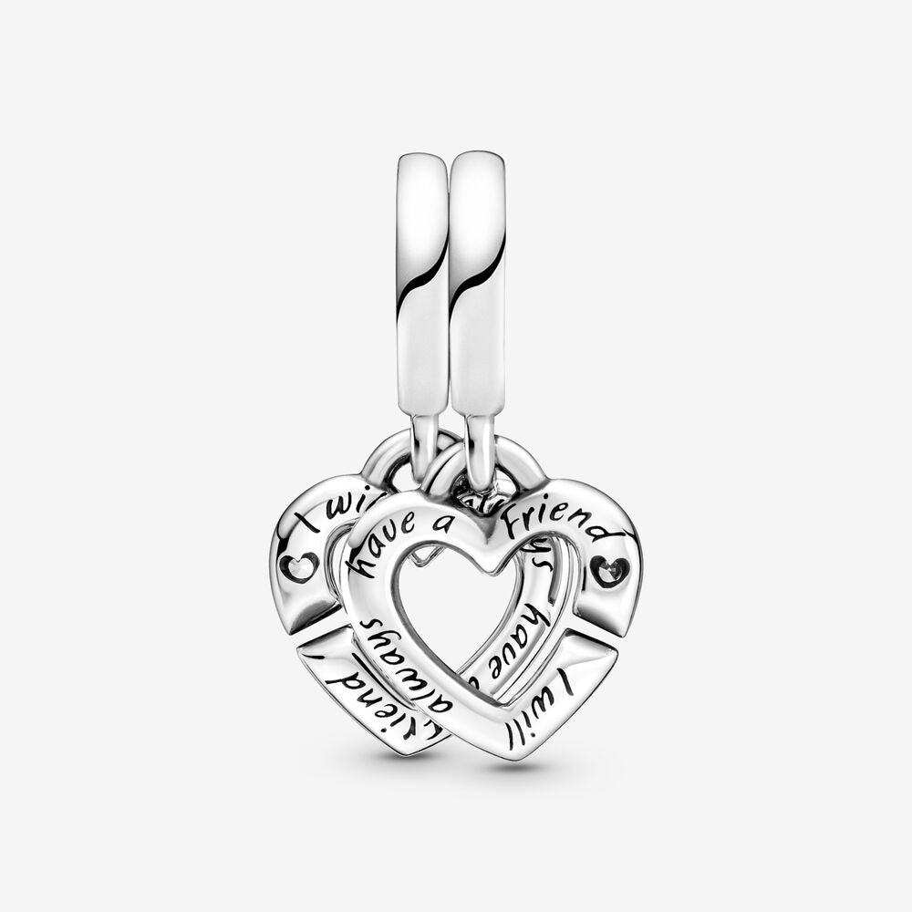 Panodora  Linked Sister Hearts Split Dangle Charm  799538C01