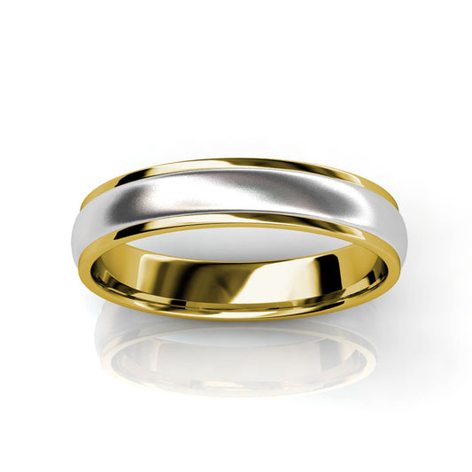 KIKO JAPAN TWO-TONE WEDDING BAND IN PLATINUM/18KT (3.4mm)