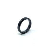 Ceramic Wedding Ring Band in Black (4mm)