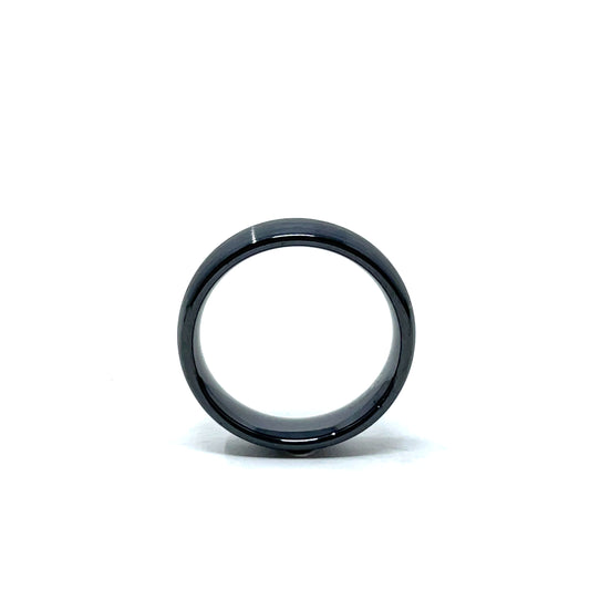 Ceramic Wedding Ring Band in Black (6mm)