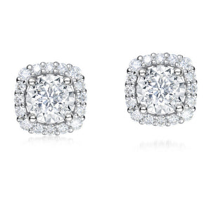 1/3CT DIAMOND SOLITAIRE STUD WITH 1/2 CARAT OUTLOOK