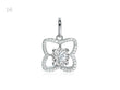 FLOWER SHAPED DIAMOND PENDANT IN 18k WHITE GOLD - 0.25ct
