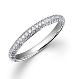 2.2MM MICRO PAVE-SET DIAMOND RING IN 18K WHITE GOLD – 0.50CTS