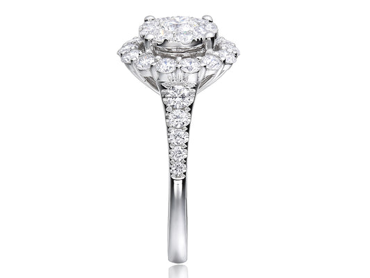 18K WHITE GOLD DIAMOND RING