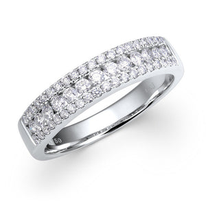 4.2MM CLAW-SET DIAMOND RING IN 14K WHITE GOLD - 0.55 CTS