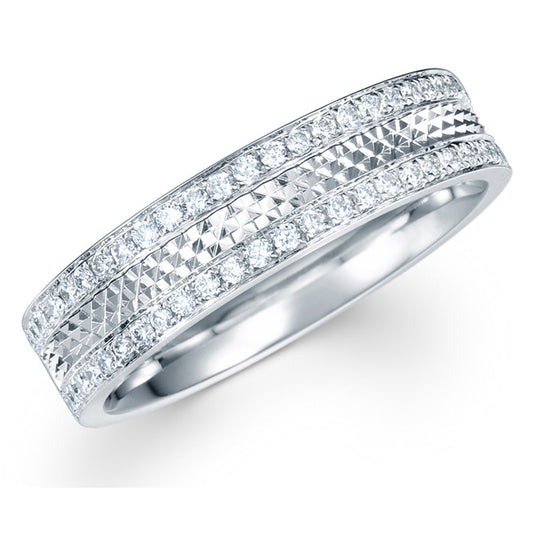 CLASSIC DIAMOND ANNIVERSARY BAND IN 18KT WHITE GOLD