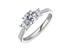 EsCa DIAMOND ENGAGEMENT RING SET (MOUNT ONLY) IN 18K WHITE GOLD