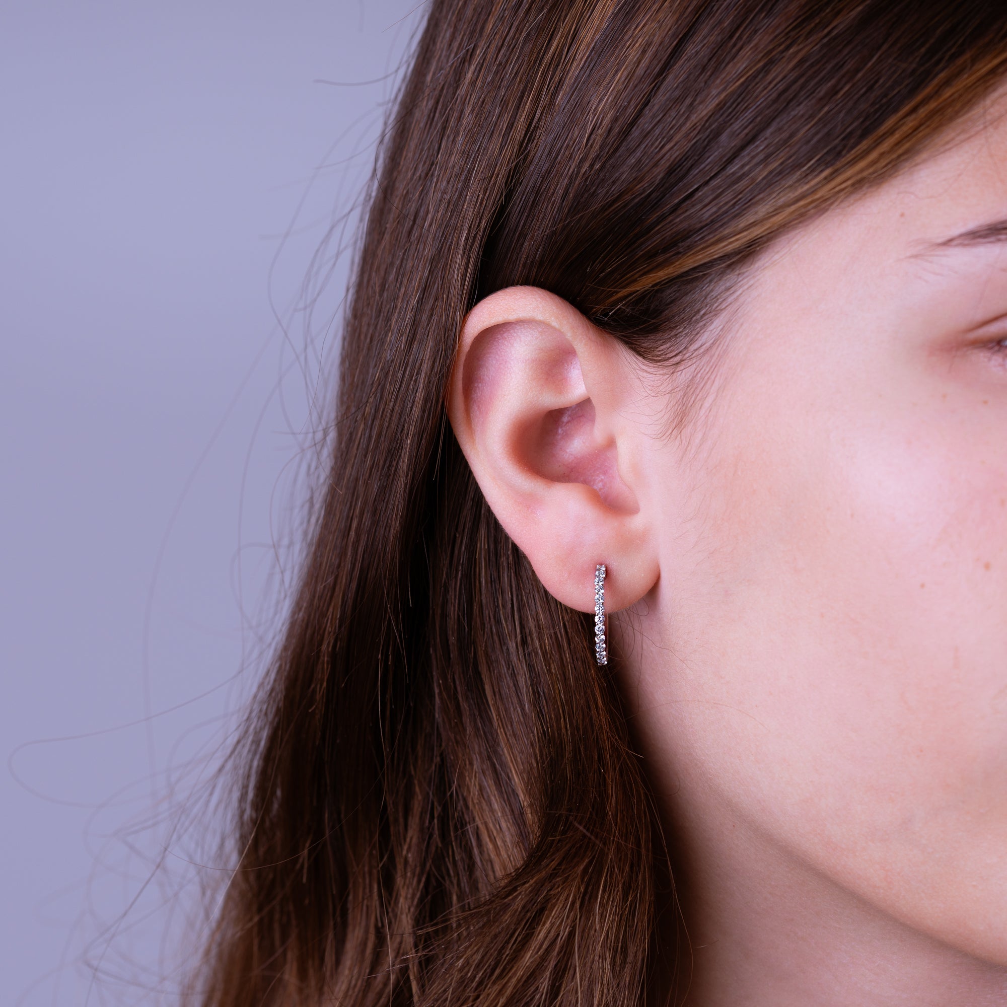 Diamond Hoop Earrings