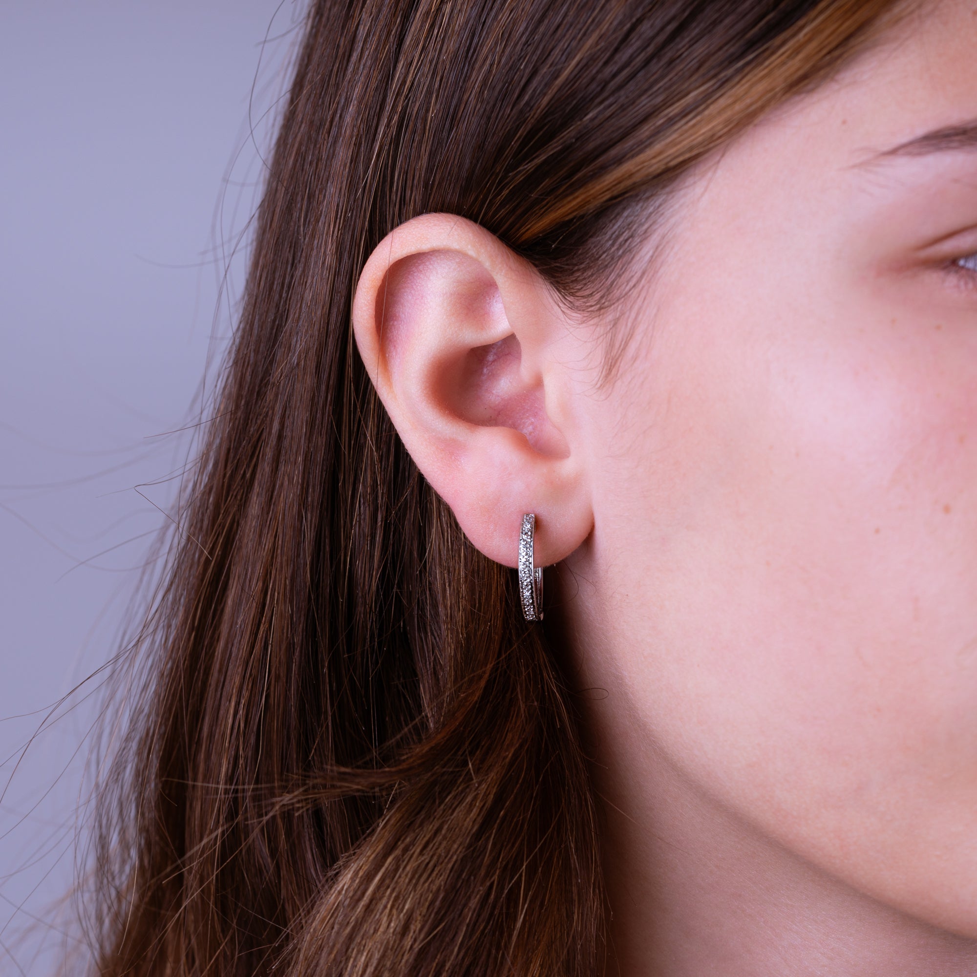Diamond Huggie Earrings