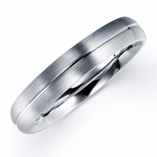 WEDDING RING IN 18K WHITE GOLD (4.0mm)