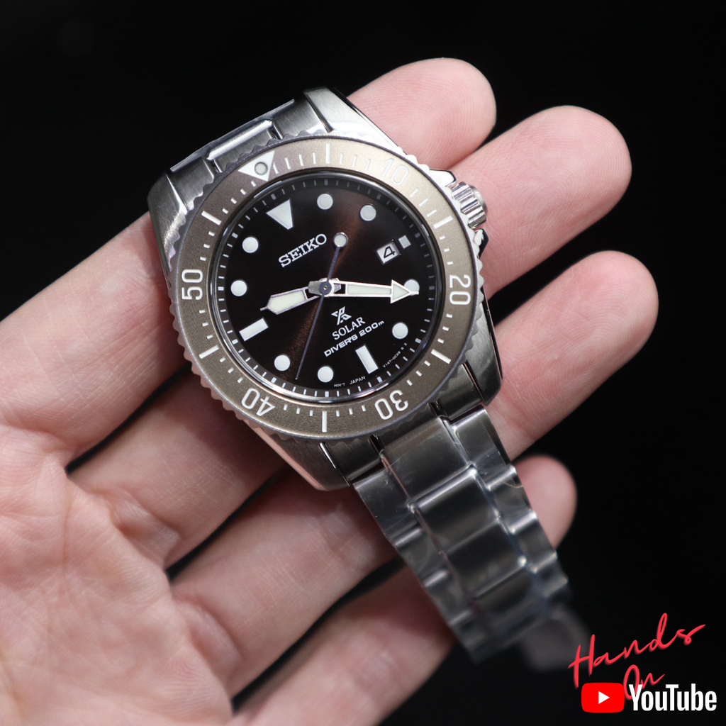 Seiko Prospex 38.5mm Solar 200m 660ft diver's watch SNE571P1