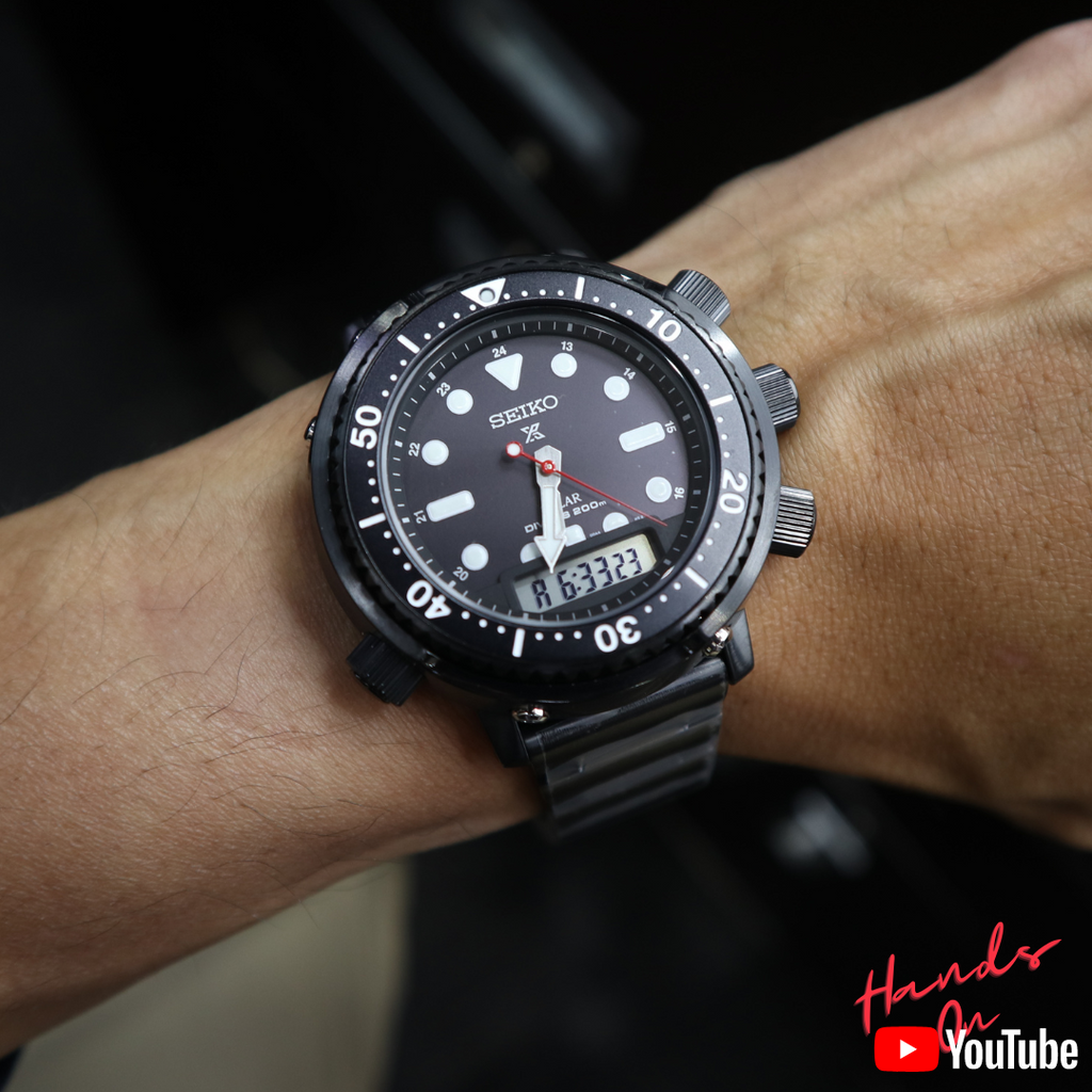 Seiko Prospex Solar Commando Arnie Hybrid Divers 40th Anniversary SNJ0