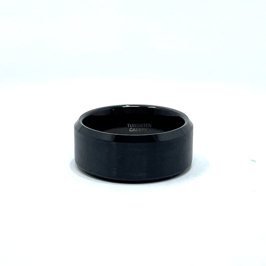 Tungsten Wedding Ring Band in Black (10mm)
