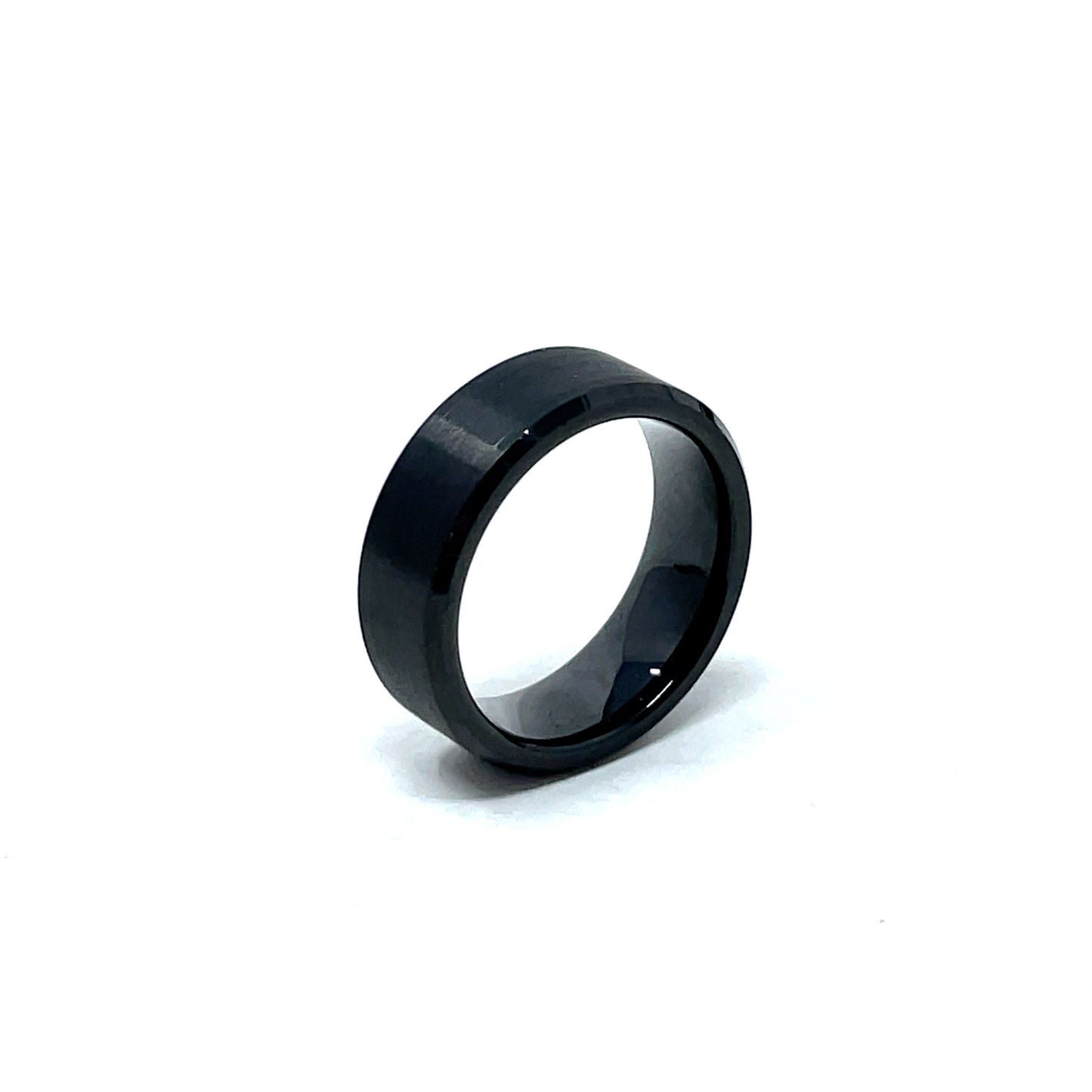 Tungsten Wedding Ring Band in Black (8mm)