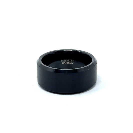 Tungsten Wedding Ring Band in Black (10mm)