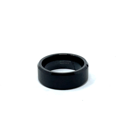 Tungsten Wedding Ring Band in Black (8mm)