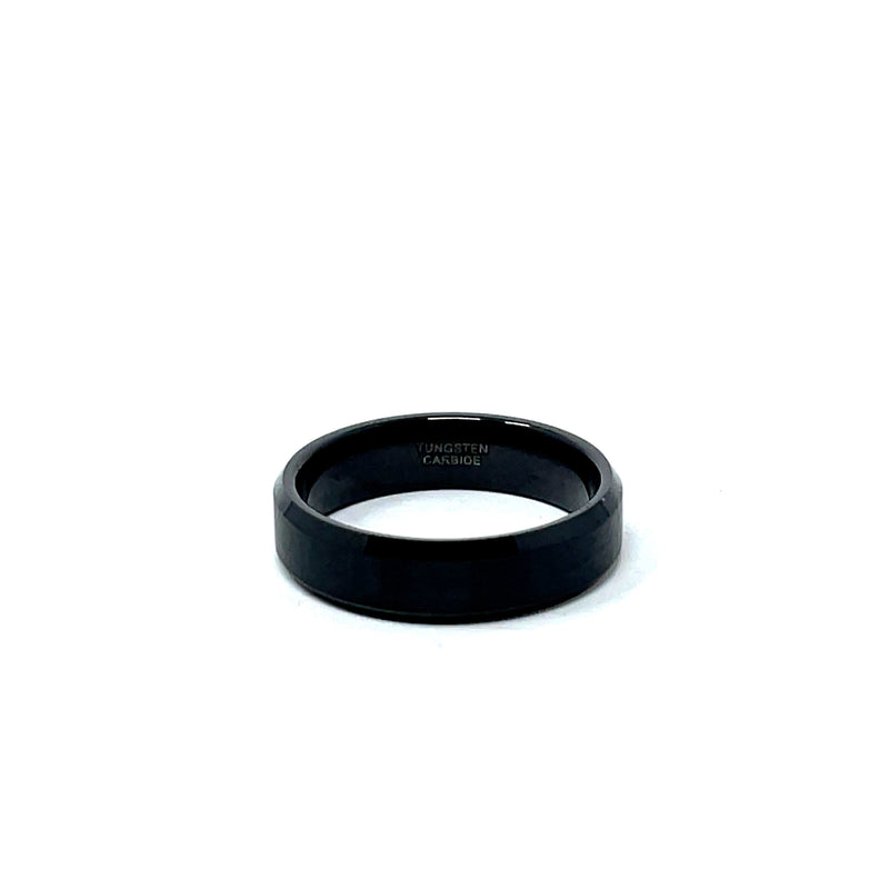 Plain black hot sale wedding band