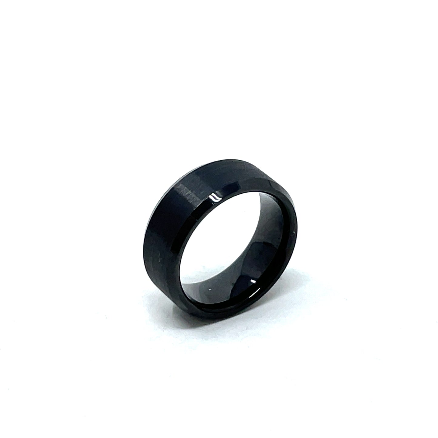 Tungsten Wedding Ring Band in Black (8mm)
