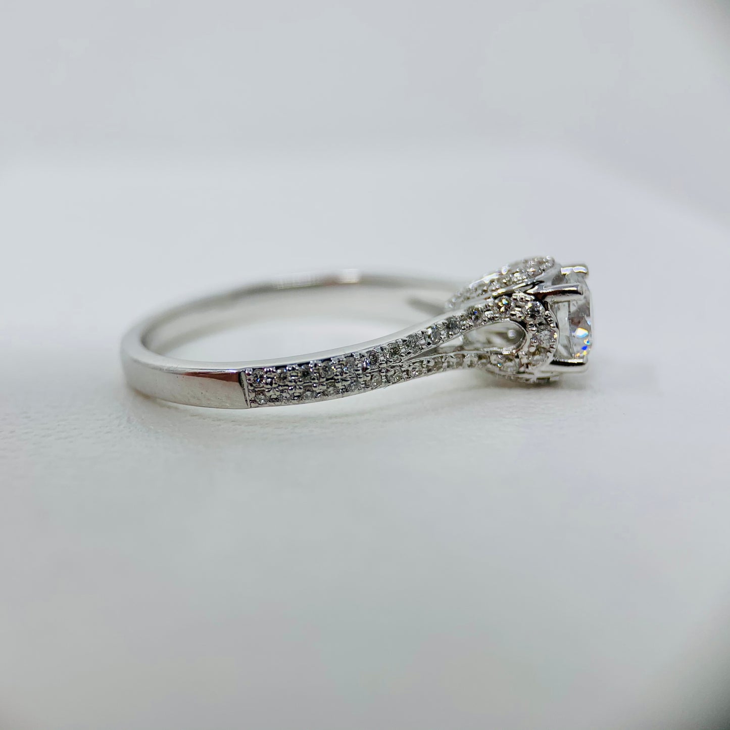 0.42cts Imperial Micropave Diamond Engagement Ring