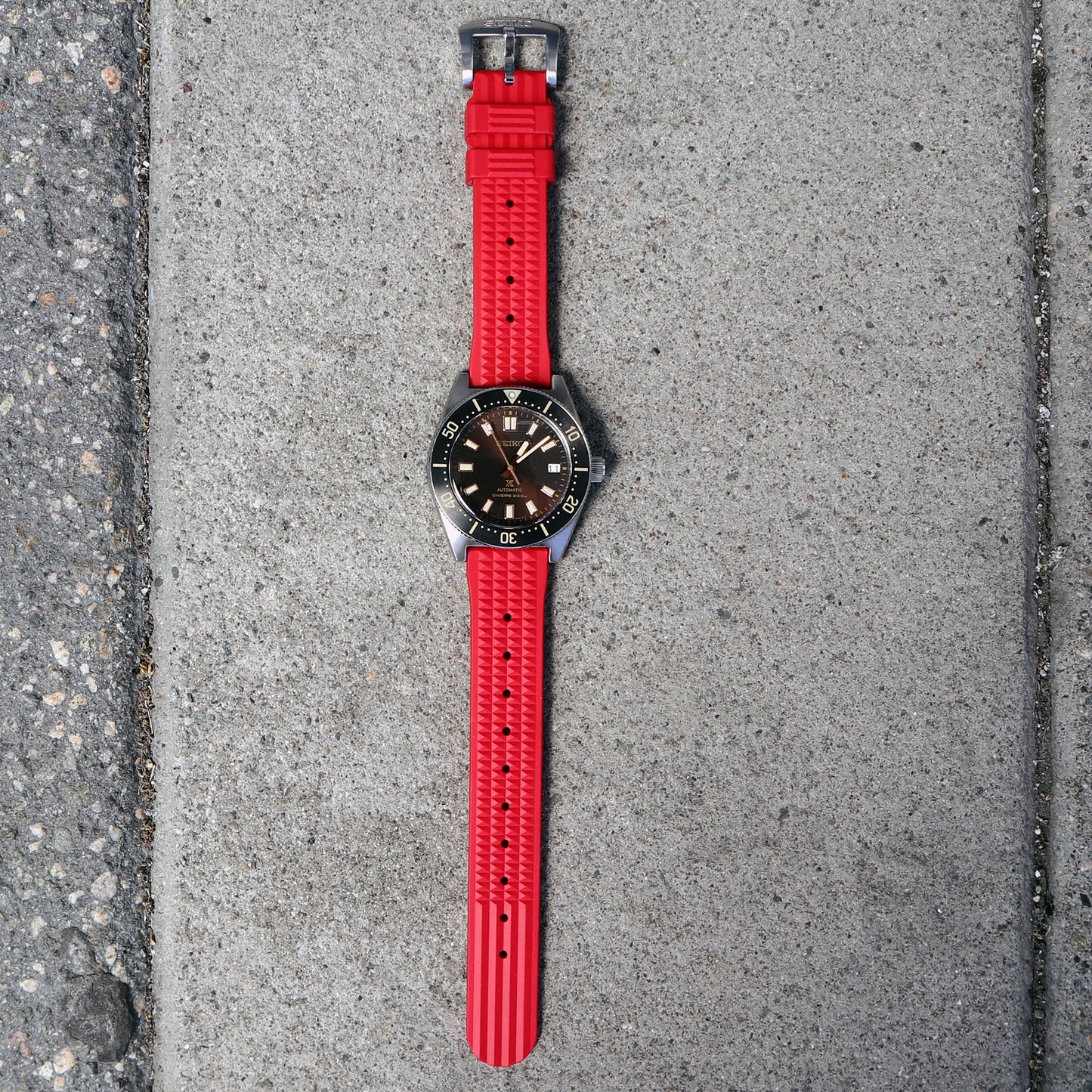 Rubber Waffle Dive Watch Strap Band MM300 62MAS ZLM01