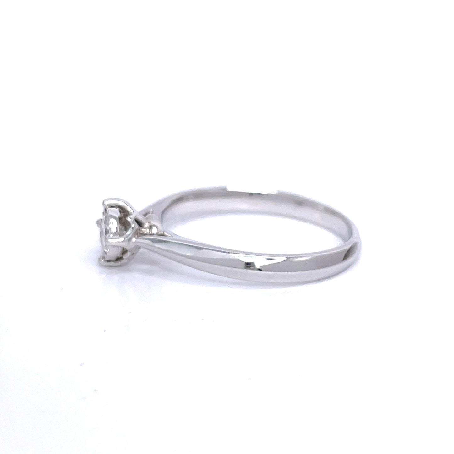 0.19ct Petite Diamond with Diamond Cut Gold Halo Engagement Ring in 18k