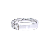 4mm Half-Eternity Pavé Diamond Ring in 18k White Gold