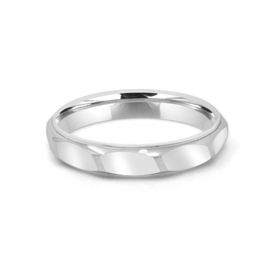 3.2MM MULTI-EDGED WEDDING RING IN PLATINUM