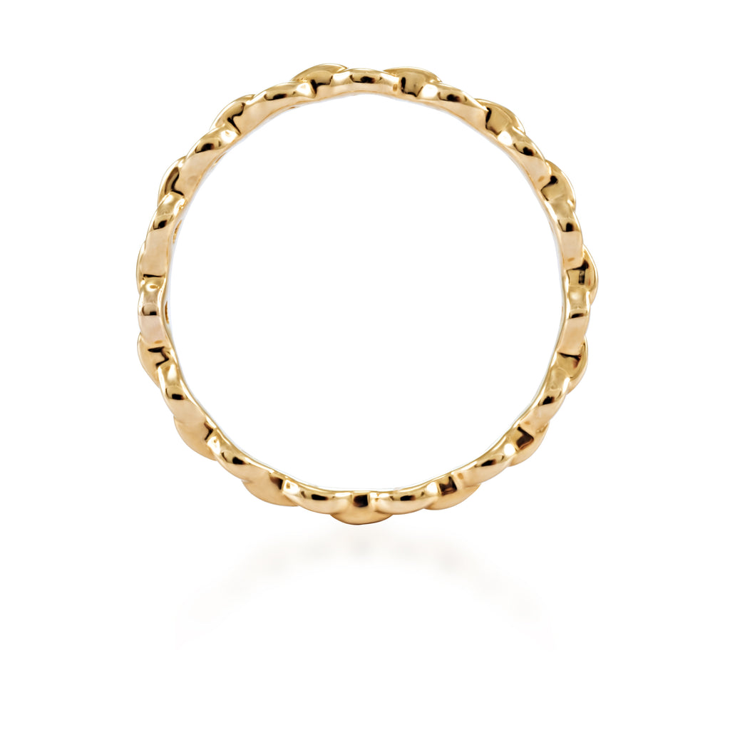 LMD CITY LIGHTS CHAIN  RING IN 18K YELLOW GOLD