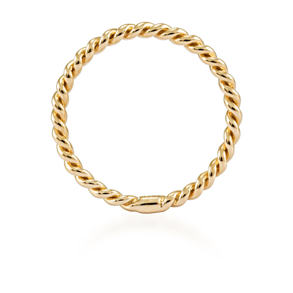 LMD CITY LIGHTS ROPE  RING IN 18K YELLOW GOLD