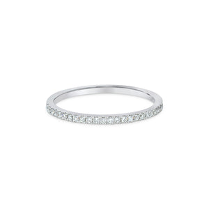 2.5MM CHANNEL PAVÉ-SET DIAMOND RING IN 18K WHITE GOLD - 0.33CTS