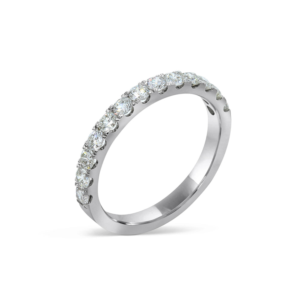 2MM CHANNEL PAVÉ-SET DIAMOND RING IN 18K WHITE GOLD - 0.75ct